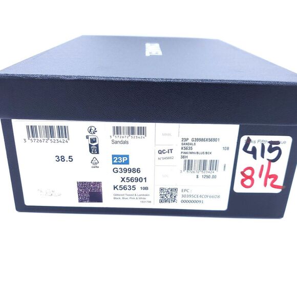 Chanel Black Glittered Tweed & Lambskin Black, Blue, Pink & White 23P NIB - Picture 9 of 9